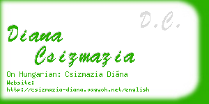 diana csizmazia business card